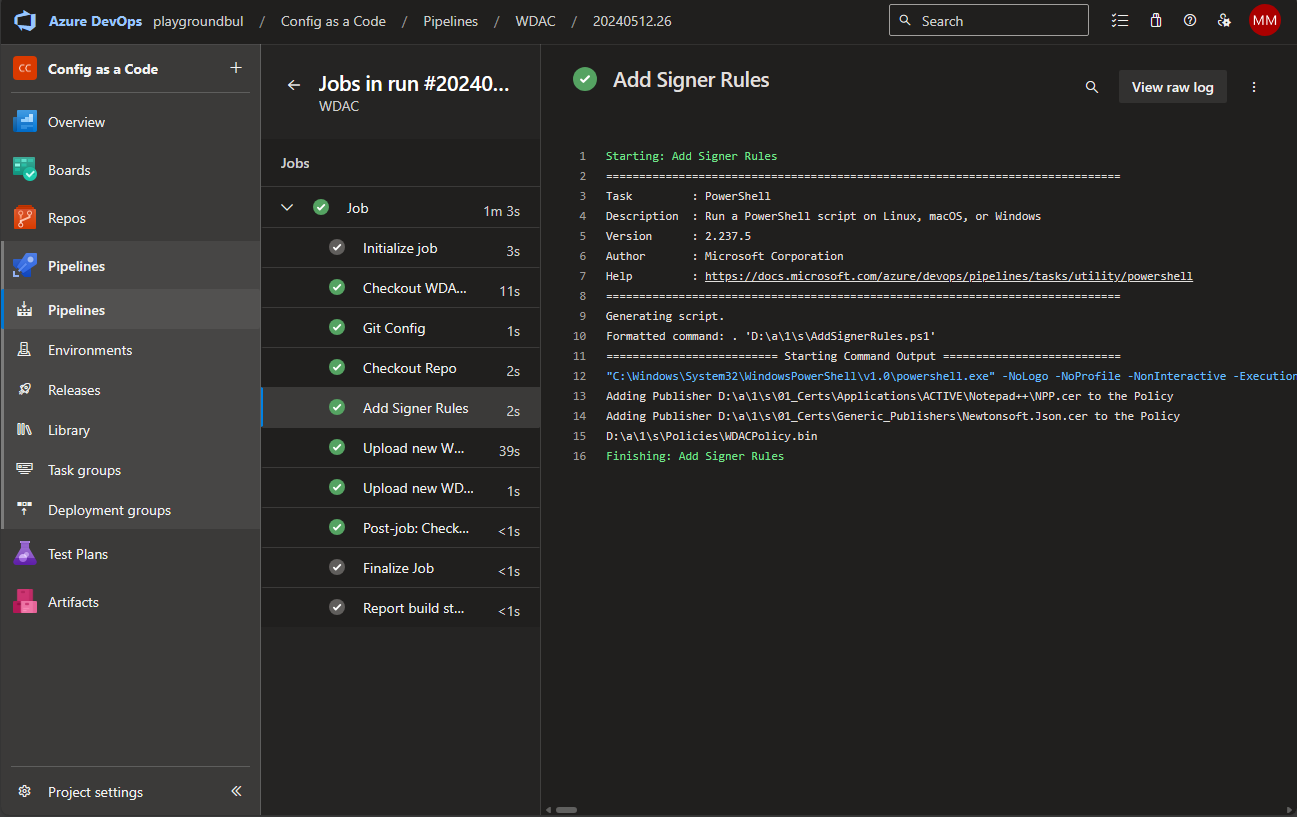 Create WDAC Policy in Azure DevOPs – Config as a Code – Part 3